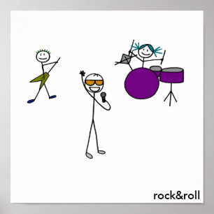 Póster Banda de rock dos