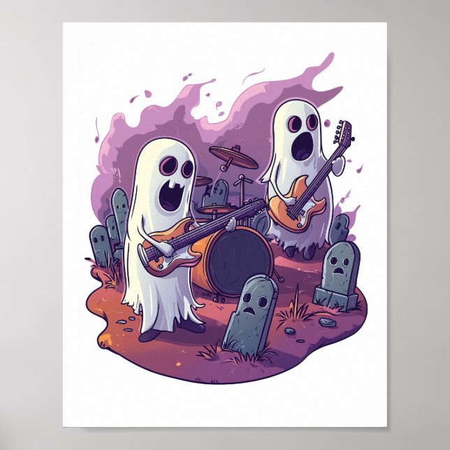 Póster Banda de Rock Fantasma (Frente)