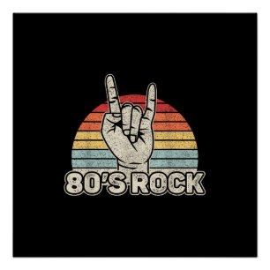 Póster Banda de Rock Retro Vintage de los 80