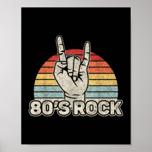 Póster Banda de Rock Retro Vintage de los 80