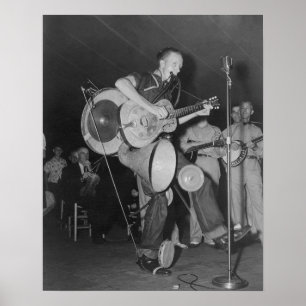 Póster Banda de un solo hombre, 1938. Foto antigua