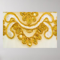 Banda dorada de encaje amarillo. Textura de fondo,