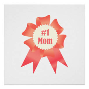 Póster Banda ganadora del premio Gratitude Número Uno Mom