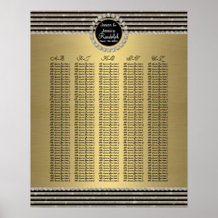 Póster Banda horizontal - Tabla de asientos de la mesa de