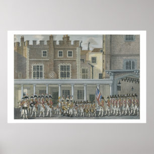 Póster Banda militar en el Palacio de Santiago, a finales