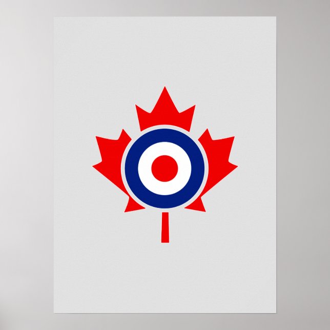 Póster Banda Mod Roundel Mod de hojas de arce canadiense (Frente)