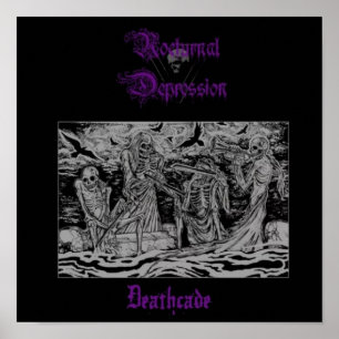 Póster Banda negra muerte metalizado pesada Gótico Álbum