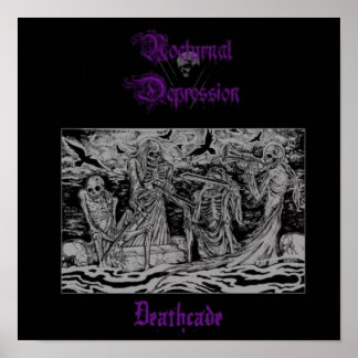 Póster Banda negra muerte metalizado pesada Gótico Álbum