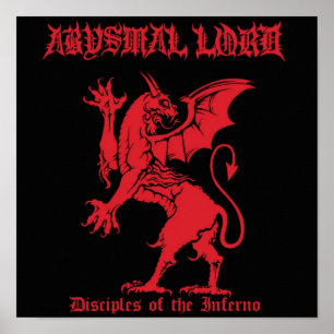 Póster Banda negra muerte metalizado pesada Gótico Álbum