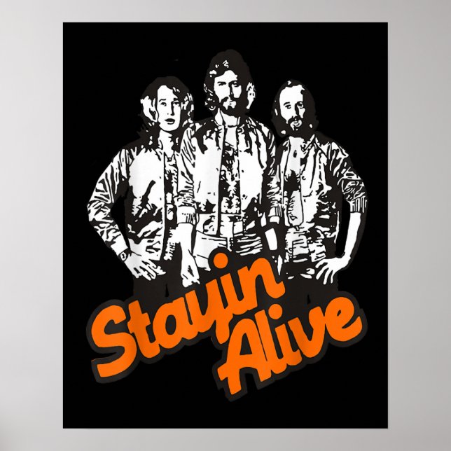 Póster Banda Stayin Alive Bee Gees (Frente)