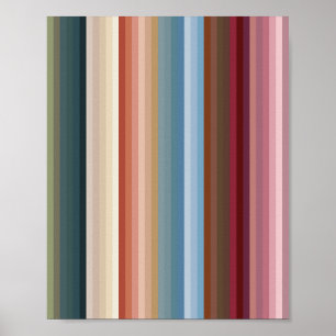 Póster Bandas de Boho Multicolor