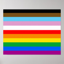 Bandas de la bandera del progreso LGBTQ+