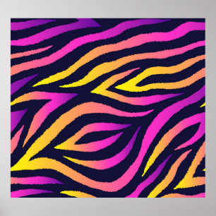 Póster Bandas holográficas, sin costura futurista.