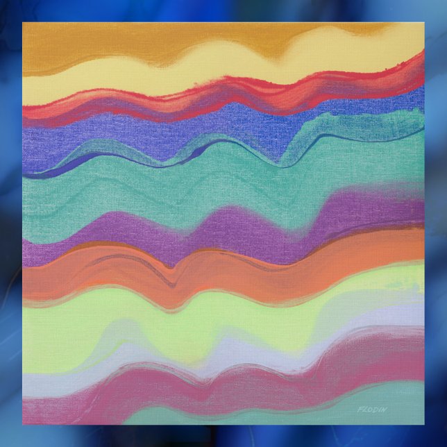 Póster Bandas horizontales onduladas, pintura abstracta (Subido por el creador)