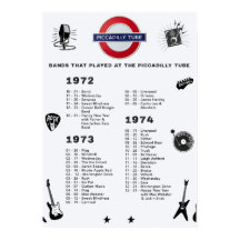 Bandas - Piccadilly Tube 1972 1973 1974