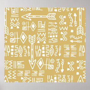 Póster Bandas tribales africanas: el egipcio bohemio sin