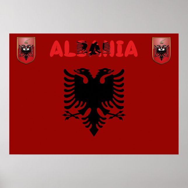 Póster Bandera albanesa (Frente)