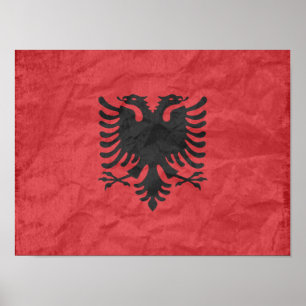 Póster Bandera albanesa