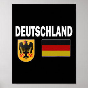 Póster Bandera alemana Deutschland Love Gift