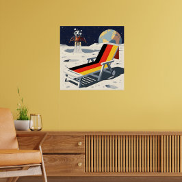 Póster Bandera alemana divertida