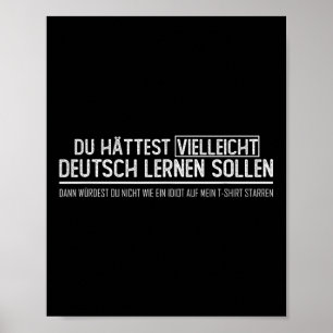 Póster Bandera alemana _ _ Vielleicht Deutsch Lernen