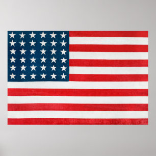 Póster Bandera Americana