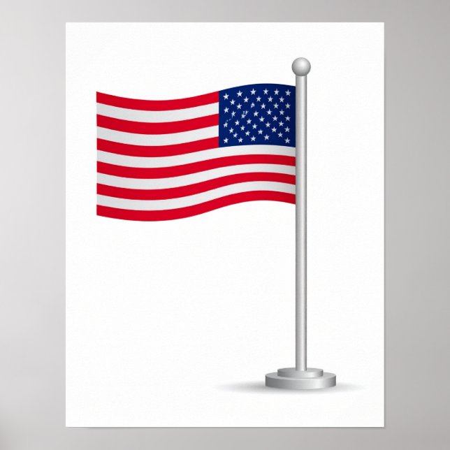 Póster bandera americana (Frente)