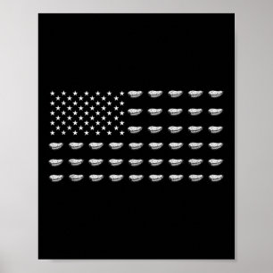 Póster Bandera Americana Batata Usa Patriotismo Patriota