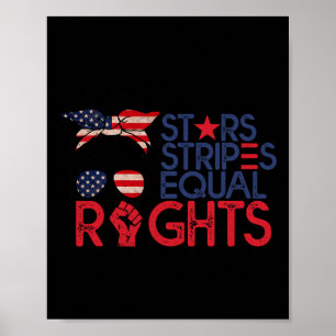 Póster Bandera Americana Bun Pro Choice Star Stripes Equa