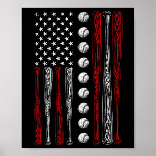 Póster Bandera Americana Bysebyll Rojo Azul Blanco 4 De J