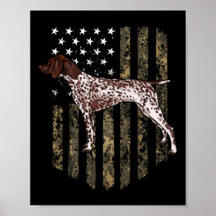 Póster Bandera Americana Camo Bandera Alemana Corta Pinto