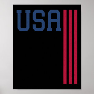 Póster Bandera Americana del 4 de Julio de EE. UU.