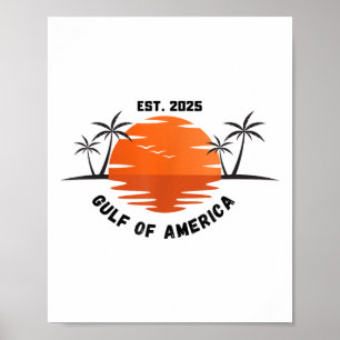 Póster Bandera Americana Del Golfo De Estados Unidos 2025