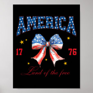 Póster Bandera Americana Día de la Independencia 4 de Jul