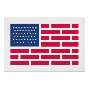 Póster Bandera Americana EEUU
