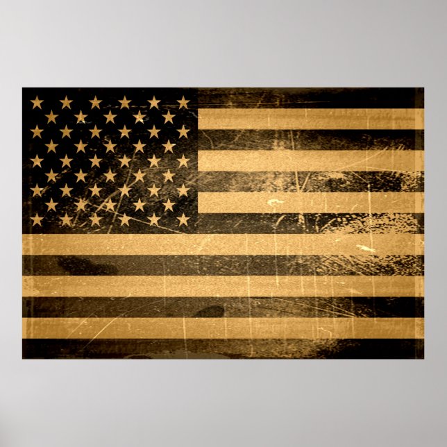 Póster Bandera americana gruesa 3 (Frente)