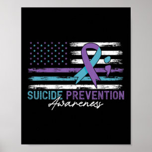Póster Bandera Americana Lucha Contra la Prevención del S
