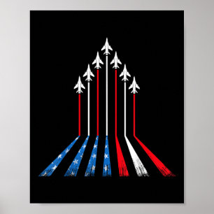 Póster Bandera Americana Patriótica 4 De Julio Rojo Blanc