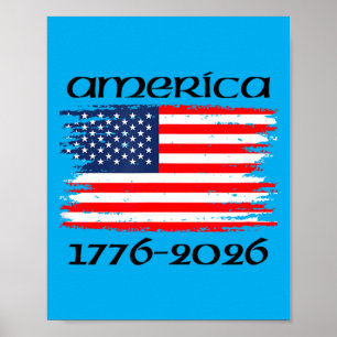Póster Bandera Americana Patriótica Hombres Mujeres Niños