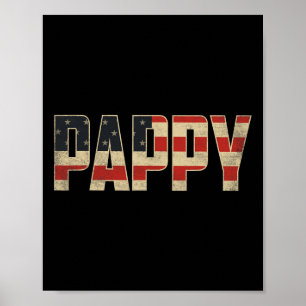 Póster Bandera Americana Patriótica Pappy Día del Padre P