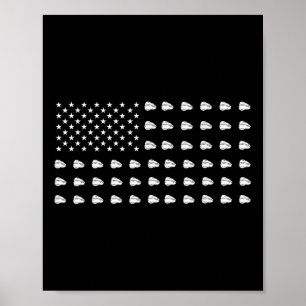 Póster Bandera Americana Pollo Comida Usa Patriotismo Pat