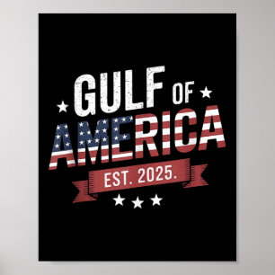 Póster Bandera Americana Retro Golfo De Estados Unidos 20