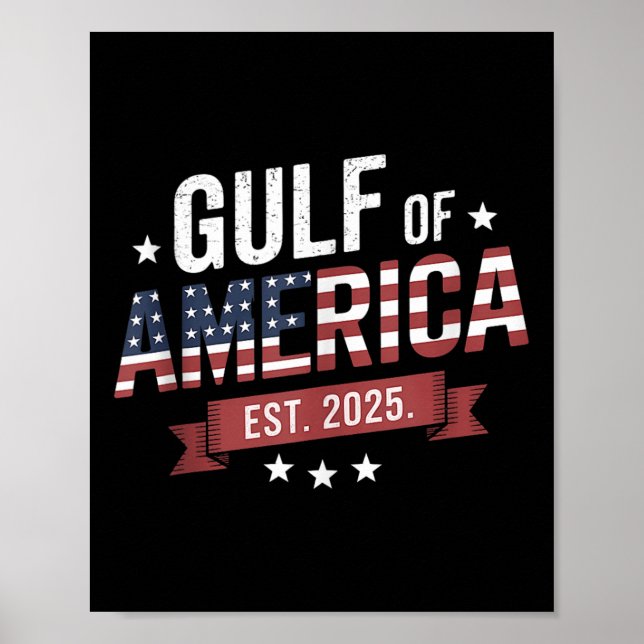 Póster Bandera Americana Retro Golfo De Estados Unidos 20 (Frente)