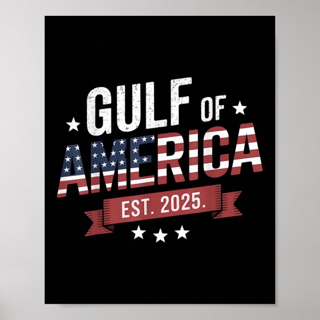 Póster Bandera Americana Retro Golfo De Estados Unidos 20 (Frente)