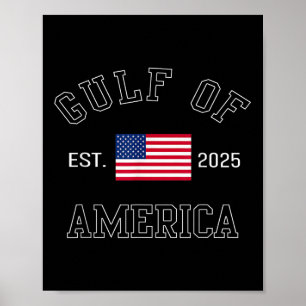 Póster Bandera Americana Retro Golfo De Estados Unidos Es