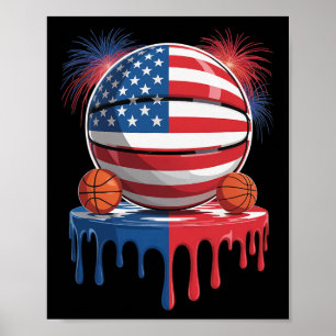 Póster Bandera Americana Usa Juego De Hielo Drip Sketll G