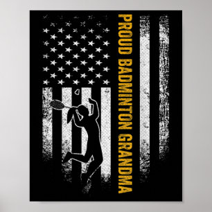 Póster Bandera Americana Vintage Usa Abuela Orgullosa De