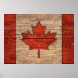 Póster Bandera angustiada de la apariencia de madera de C