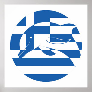 Póster Bandera animal griega común en Grecia