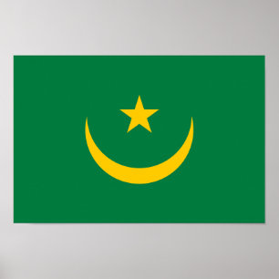 Póster Bandera antigua de Mauritania